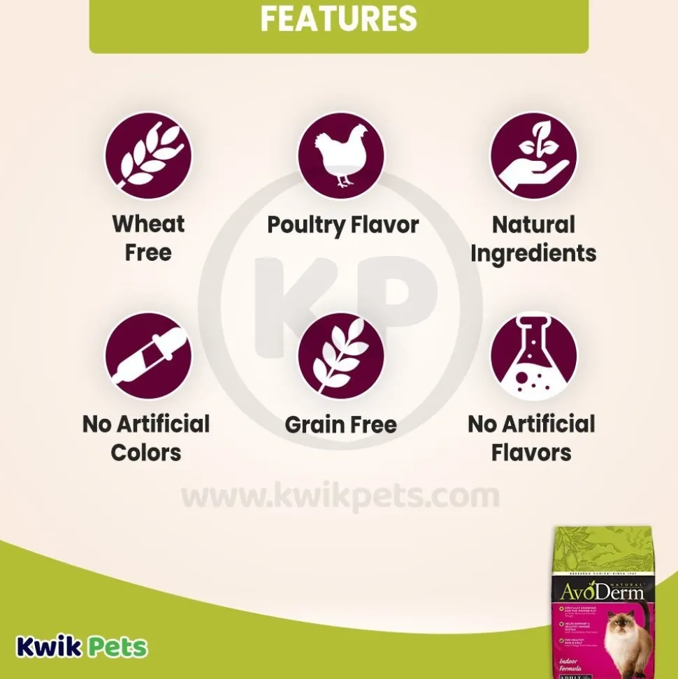 AvoDerm Natural Indoor Formula Adult Dry Cat Food 3.5-lb