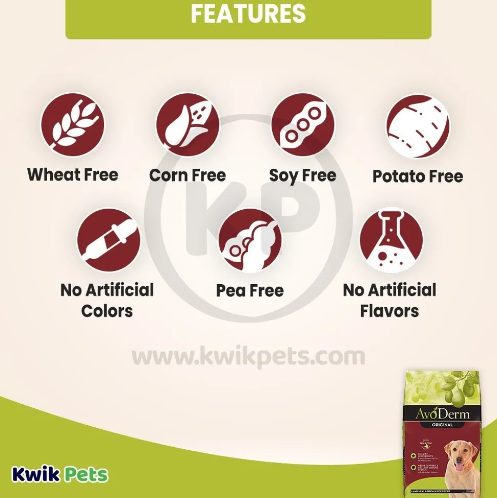 AvoDerm Natural Original Lamb Meal & Brown Rice Recipe Dry Dog Food 26-lb