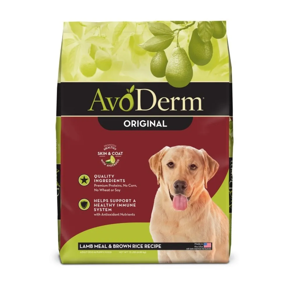AvoDerm Natural Original Lamb Meal & Brown Rice Recipe Dry Dog Food 15-lb