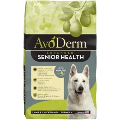AvoDerm Natural Senior Health + Grain-Free Senior Dry Dog Food Lamb Meal & Brown Rice Formula 4-lb