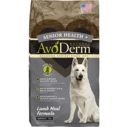 AvoDerm Natural Senior Health + Grain-Free Senior Dry Dog Food Lamb Meal & Brown Rice Formula 4-lb