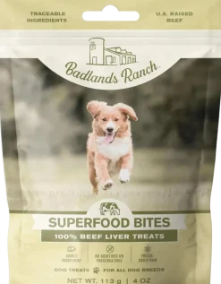 Badlands Ranch Superfood Bites Freeze-Dried Raw Dog Treats Beef Liver 4-oz