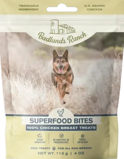 Badlands Ranch Superfood Bites Freeze-Dried Raw Dog Treats Chicken Breast 4-oz