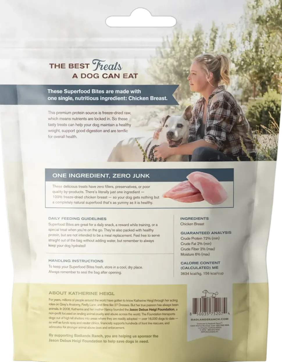 Badlands Ranch Superfood Bites Freeze-Dried Raw Dog Treats Chicken Breast 4-oz