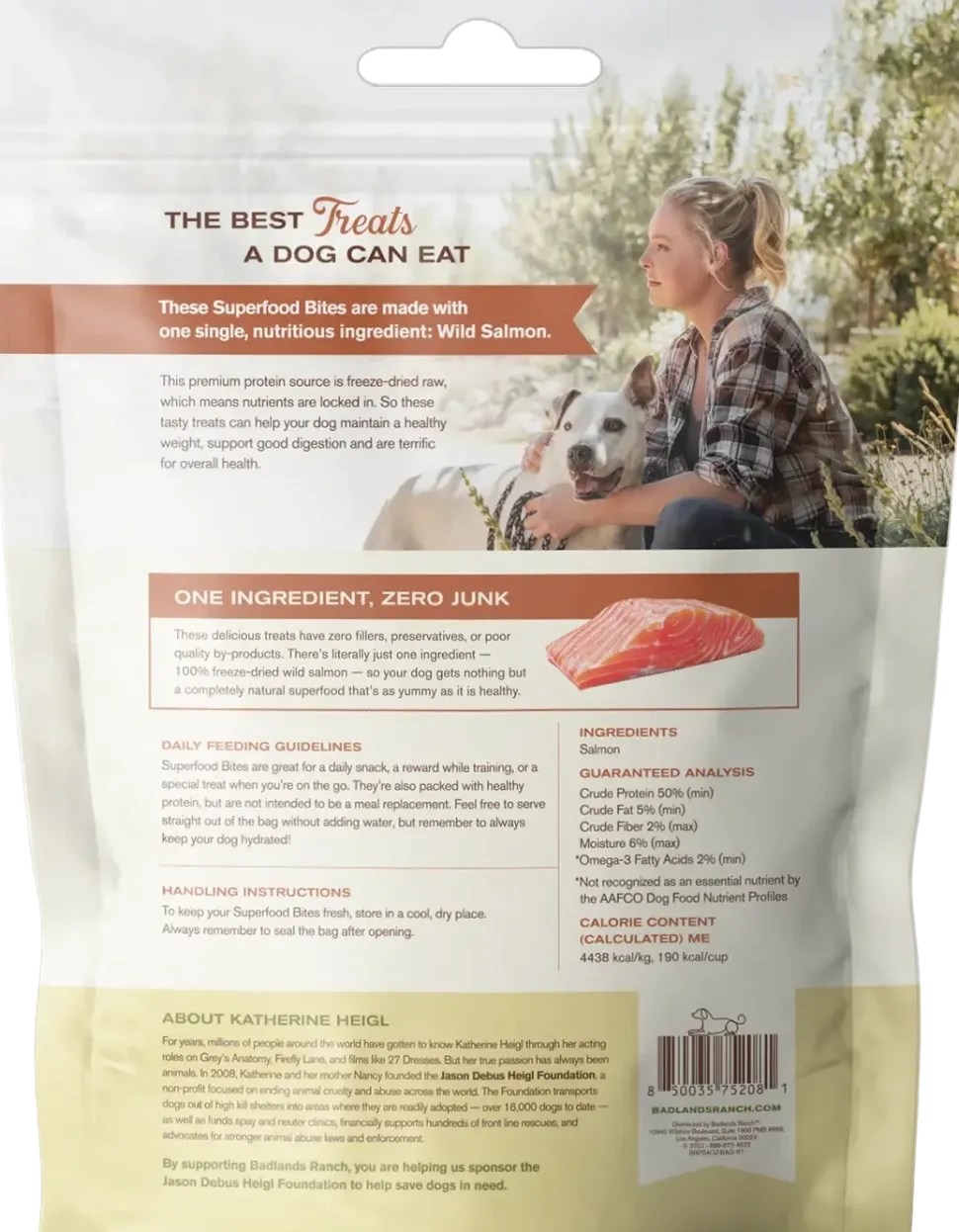Badlands Ranch Superfood Bites Freeze-Dried Raw Dog Treats Wild Salmon 4-oz