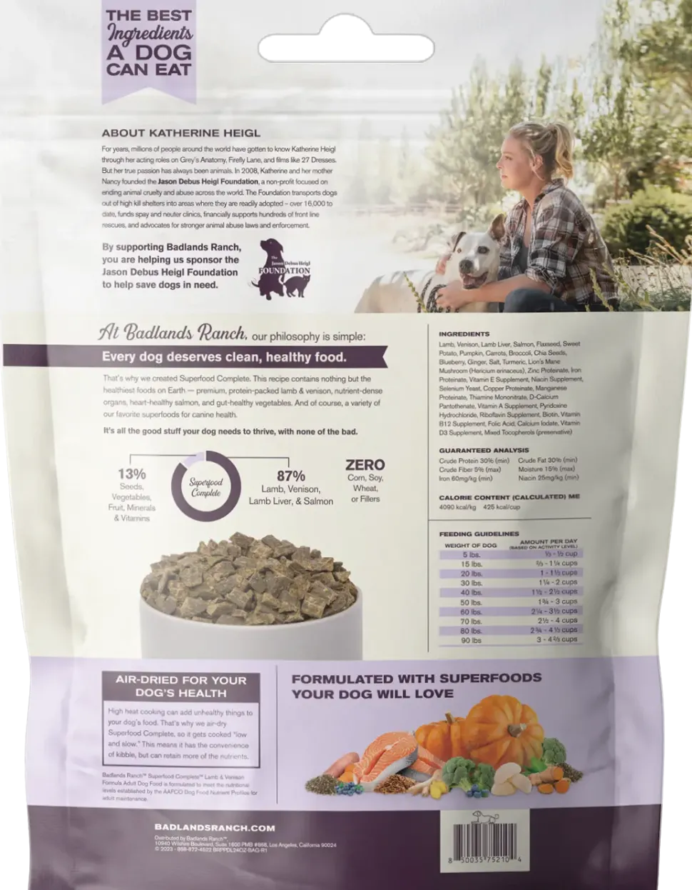Badlands Ranch Superfood Complete Air-Dried Dog Food Lamb & Venison 24-oz