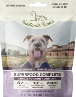 Badlands Ranch Superfood Complete Air-Dried Dog Food Lamb & Venison 24-oz