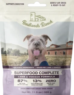 Badlands Ranch Superfood Complete Air-Dried Dog Food Lamb & Venison 11.5-oz