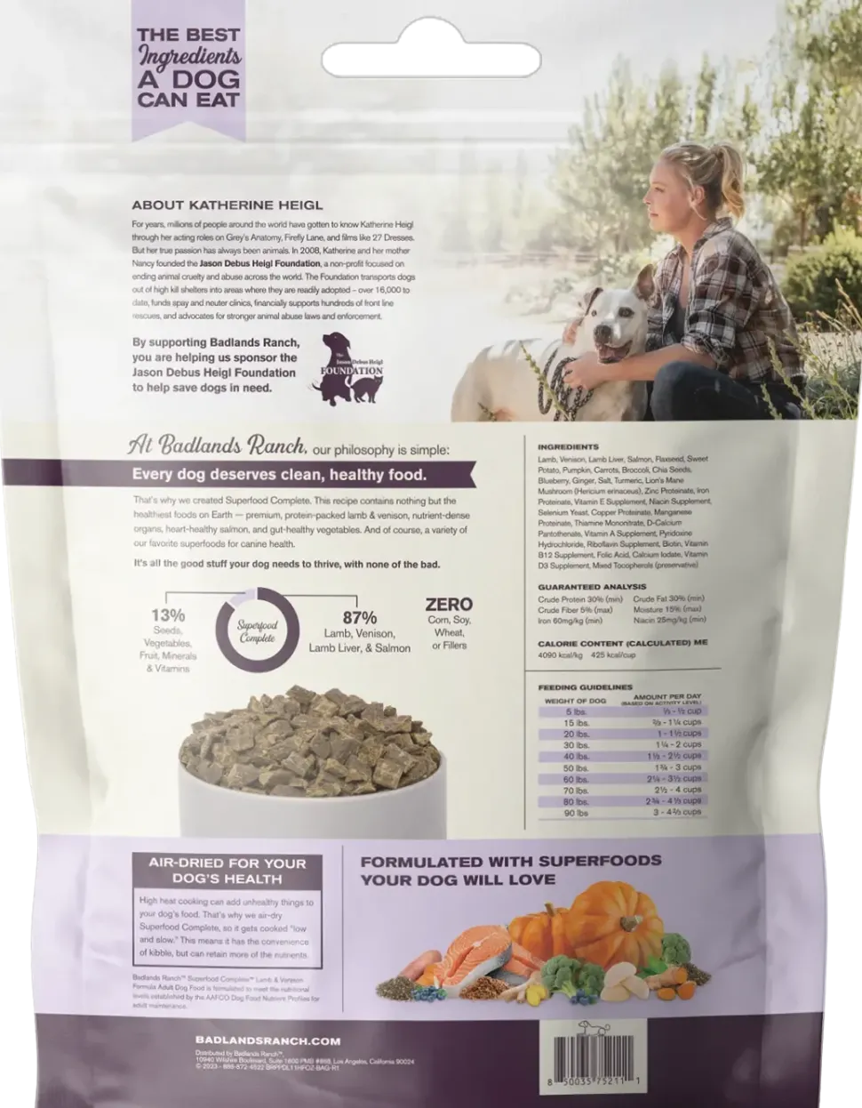 Badlands Ranch Superfood Complete Air-Dried Dog Food Lamb & Venison 11.5-oz