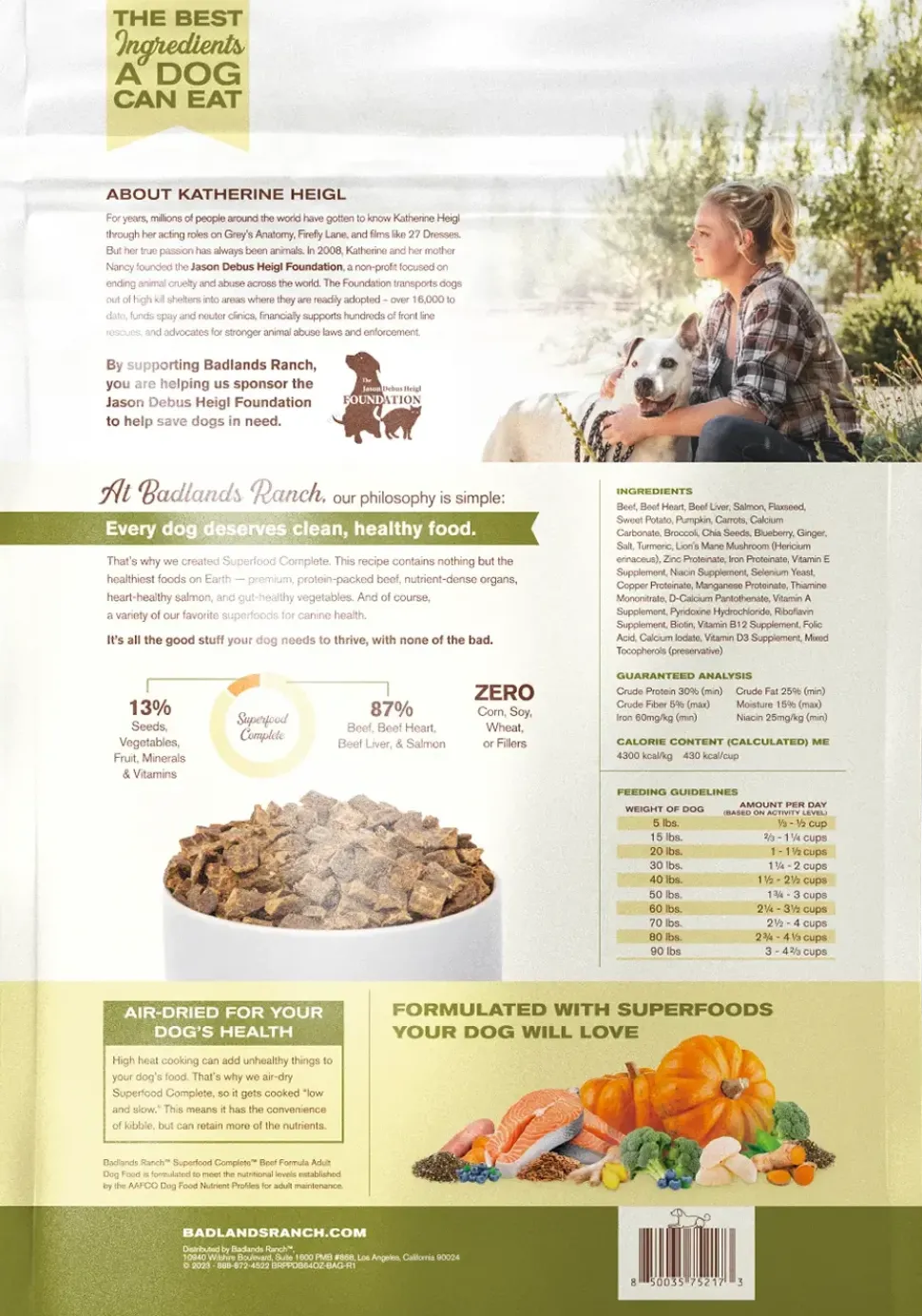 Badlands Ranch Superfood Complete Air-Dried Dog Food Beef 64-oz