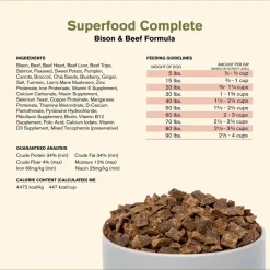Badlands Ranch Superfood Complete Air-Dried Dog Food Bison & Beef 64-oz