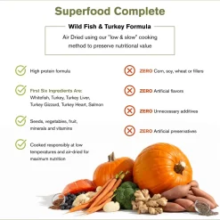 Badlands Ranch Superfood Complete Air-Dried Dog Food Wild Fish & Turkey 11.5-oz