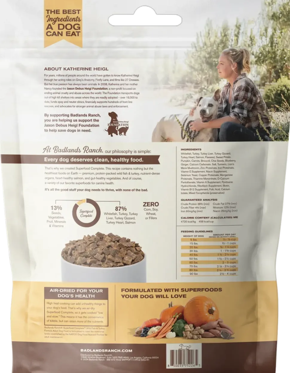 Badlands Ranch Superfood Complete Air-Dried Dog Food Wild Fish & Turkey 11.5-oz