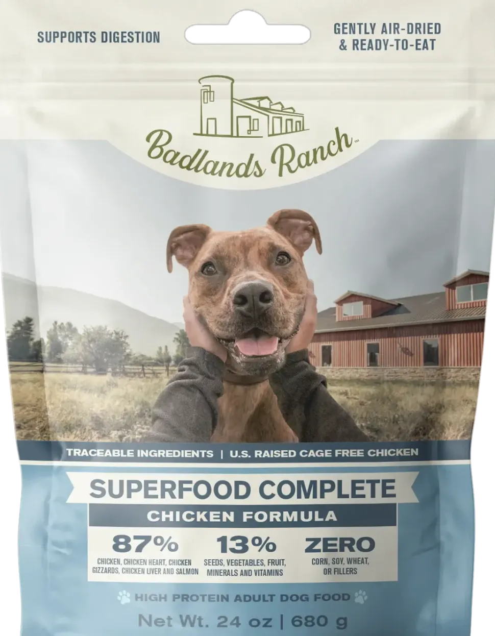 Badlands Ranch Superfood Complete Air-Dried Dog Food Chicken 24-oz
