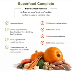 Badlands Ranch Superfood Complete Air-Dried Dog Food Bison & Beef 11.5-oz