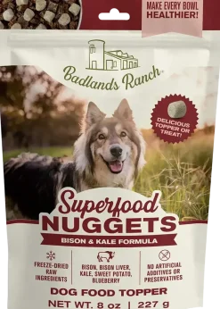 Badlands Ranch Superfood Nuggets Freeze-Dried Raw Dog Treats Bison & Kale 8-oz
