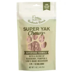 Badlands Ranch Super Yak Chews Superfood Formula Dog Treats 5 Count 5-oz