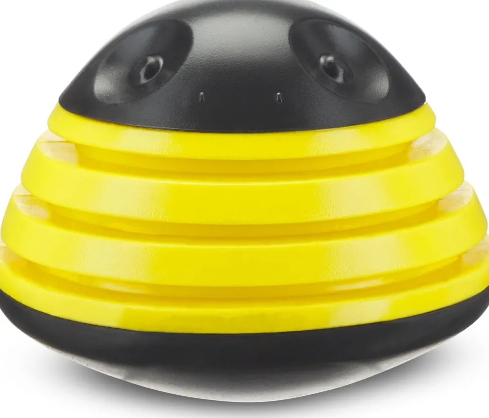 BARK Super Chewer Busy Bee Treat Spreading Rubber Chew Dog Toy Black & Yellow Medium/Large