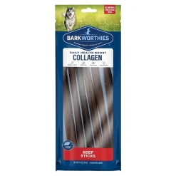 Barkworthies 12" Collagen Beef Stick Large Dog Chew 6 Count 8.4-oz