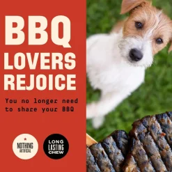 Barkworthies Naturally Smoked Rib Bones Dog Treats Medium 10 Count