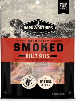 Barkworthies Naturally Smoked Bully Bites Dog Treats 6-oz