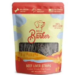 Beg & Barker Beef Liver Strips Dog Jerky Treats 4-oz