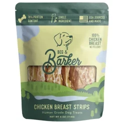 Beg & Barker Chicken Breast Strips Dog Jerky Treats 4-oz