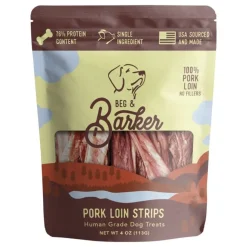 Beg & Barker Pork Loin Strips Dog Jerky Treats 4-oz