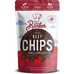 Beg & Barker Whole Beef Heart Chips All Natural Dog Treats 8‑oz