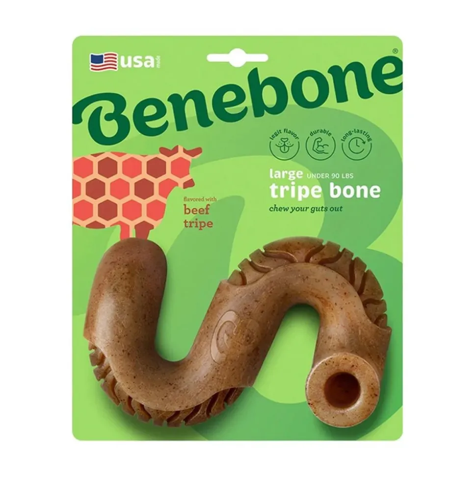Benebone Beef Tripe Bone Dog Chew Toy Large