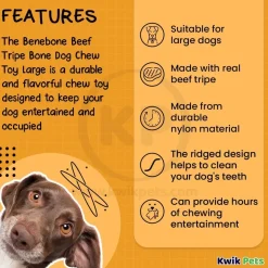 Benebone Beef Tripe Bone Dog Chew Toy Large