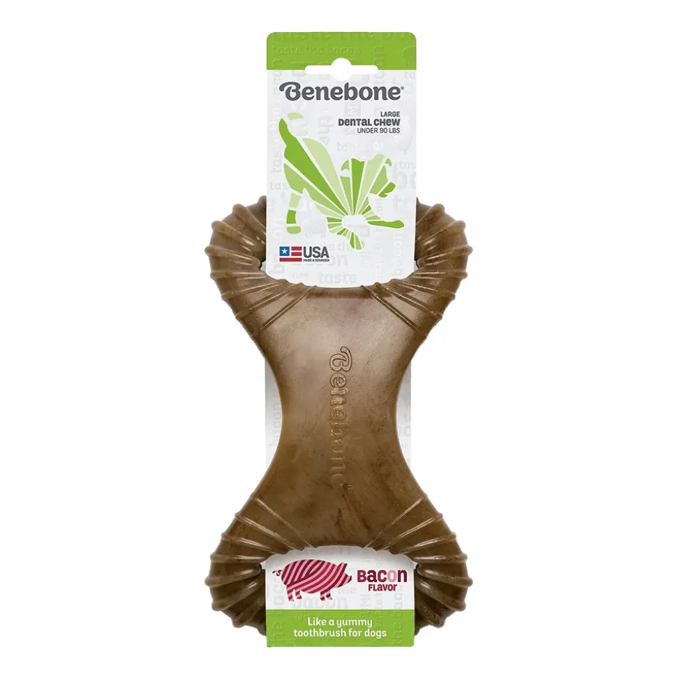 Benebone Dental Chew Dog Toy Bacon Medium