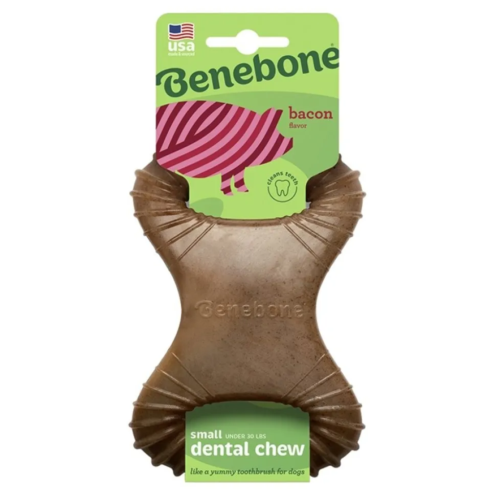 Benebone Dental Chew Dog Toy Bacon Small
