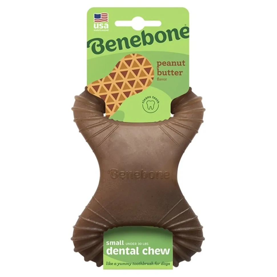 Benebone Dental Chew Dog Toy Peanut Butter Small