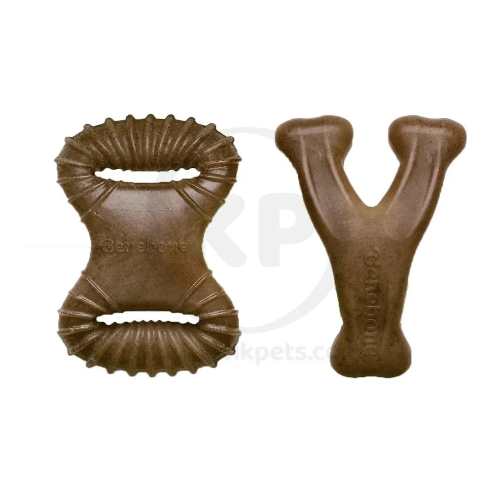 Benebone Dental Chew & Wishbone Dog Chew Toy Bacon Tiny 2 Count