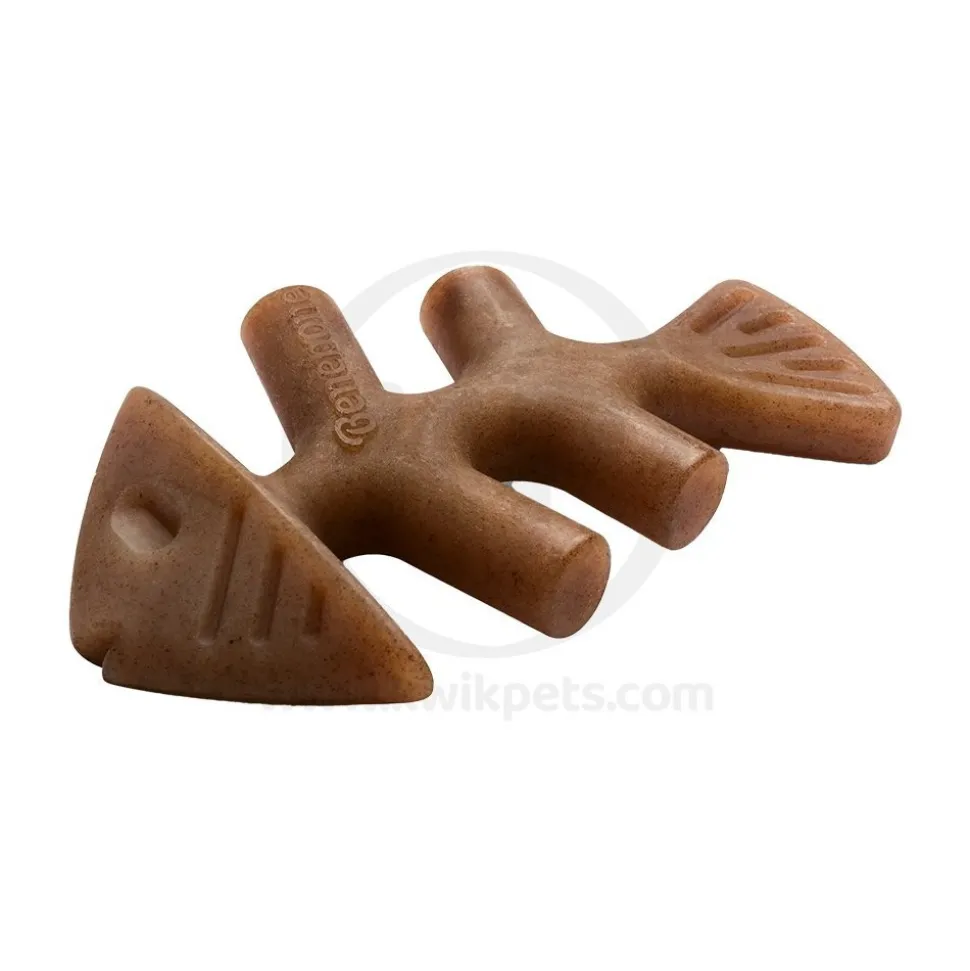 Benebone Jack Salmon Fishbone Dog Chew Toy Tiny 2 Count