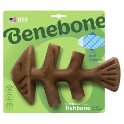 Benebone Jack Salmon Fishbone Dog Chew Toy Giant