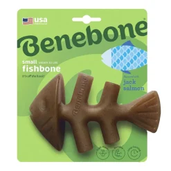 Benebone Jack Salmon Fishbone Dog Chew Toy Small