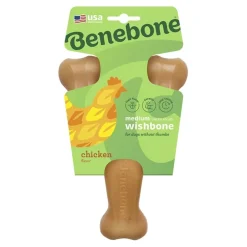 Benebone Wishbone Dog Chew Toy Chicken Medium