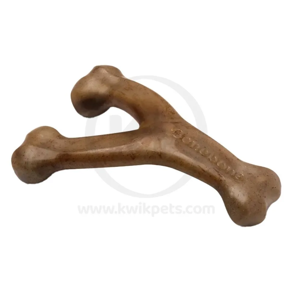 Benebone Wishbone Dog Chew Toy Bacon Medium