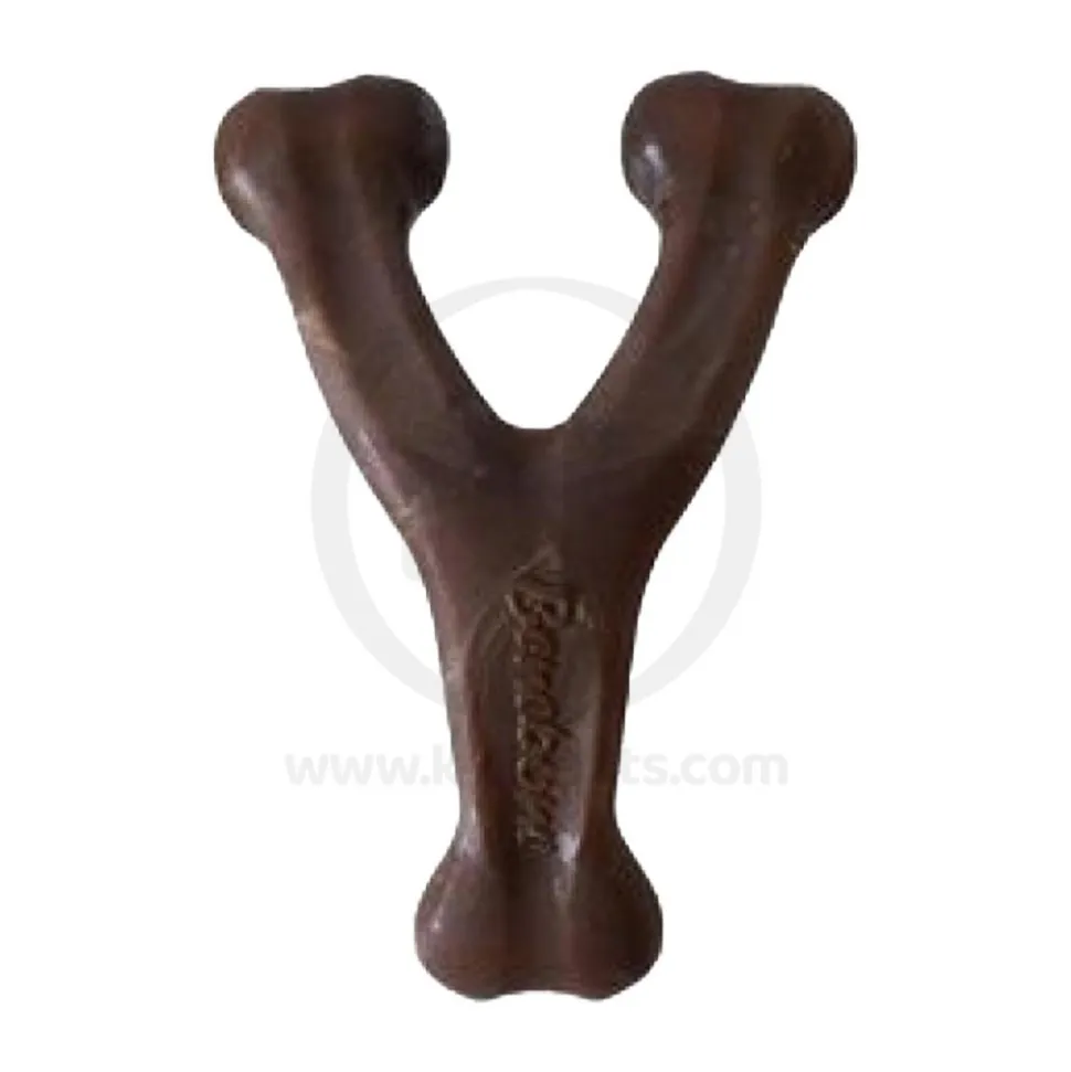 Benebone Wishbone Dog Chew Toy Peanut Butter Large