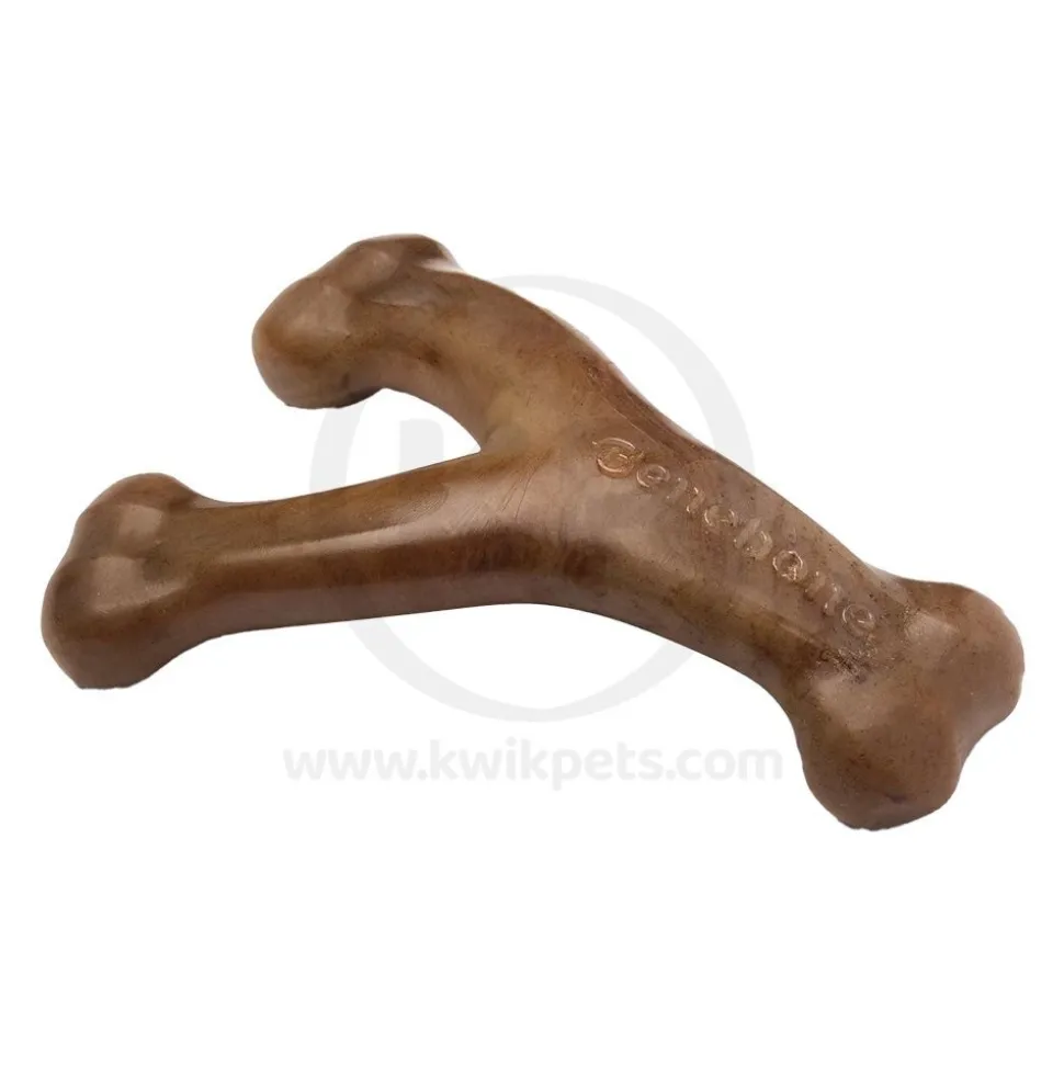 Benebone Wishbone Dog Chew Toy Bacon Small