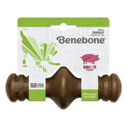 Benebone Zaggler Durable Dog Chew Toy Bacon Small