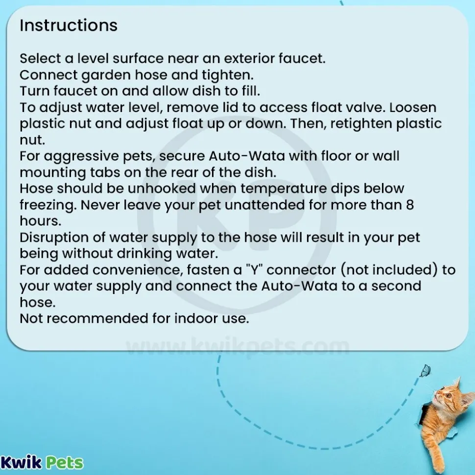 Bergan Auto-Wata Automatic Dog & Cat Waterer Navy 48-oz