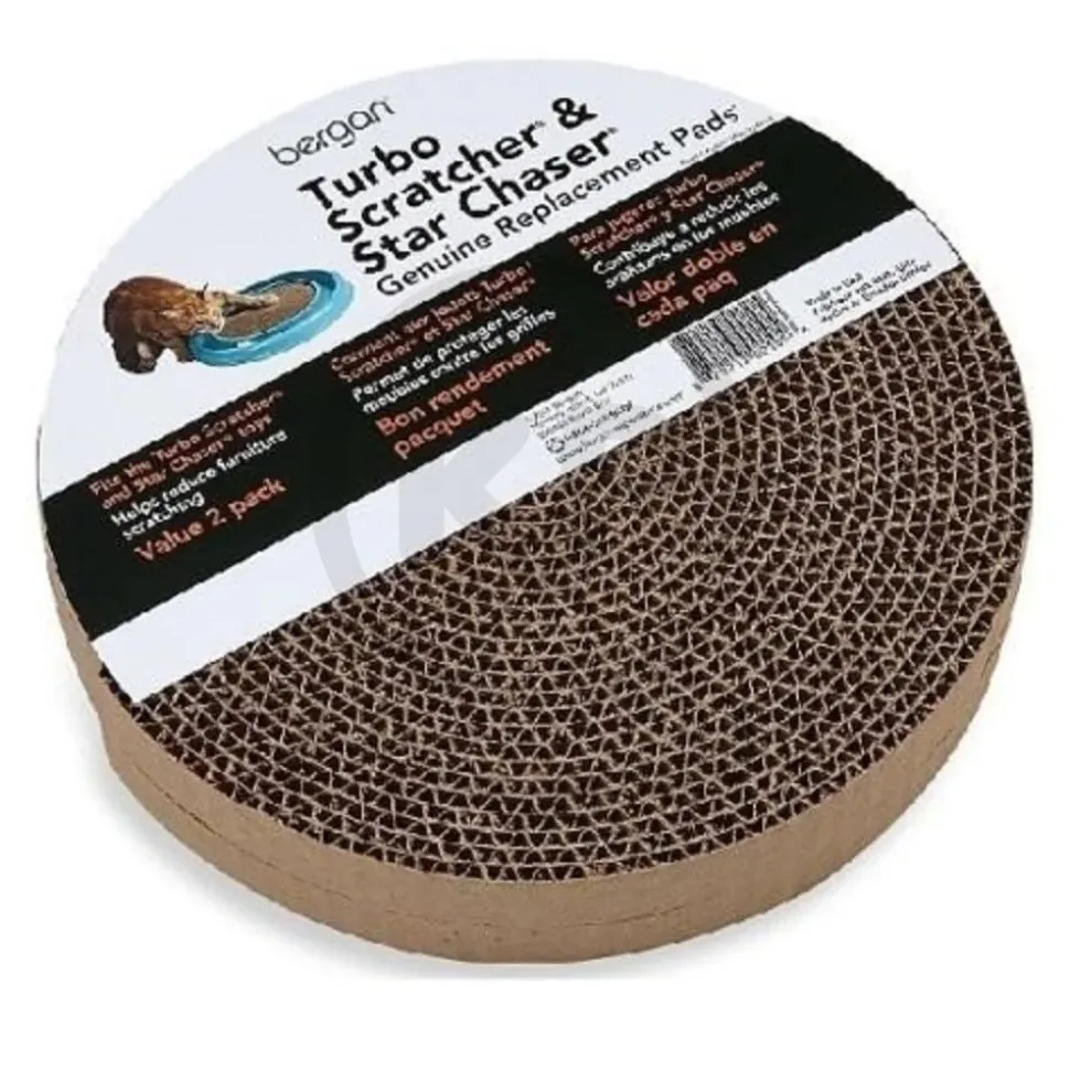 Bergan Turbo Scratcher Replacement Pads Tan 2 Count