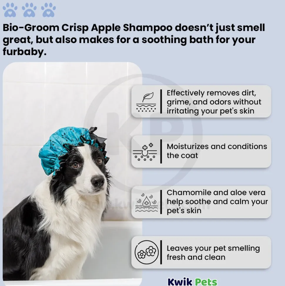 Bio-Groom Crisp Apple Aloe Vera & Chamomile Dog Shampoo 12-oz