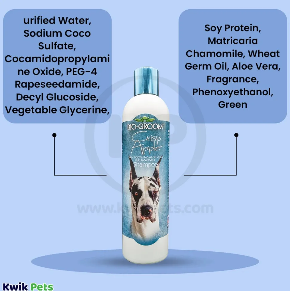 Bio-Groom Crisp Apple Aloe Vera & Chamomile Dog Shampoo 12-oz