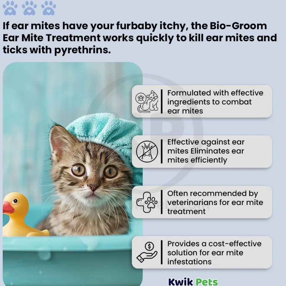 Bio-Groom Ear Mite Treatment for Dogs & Cats 4-oz