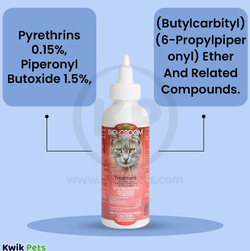 Bio-Groom Ear Mite Treatment for Dogs & Cats 4-oz