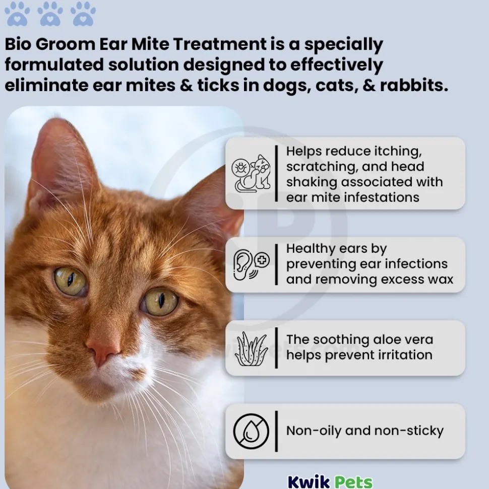 Bio-Groom Ear Mite Treatment for Dogs & Cats 1-oz
